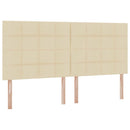 LED opbevarings seng med madras Creme 200 x 200 cm Stof
