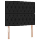 LED opbevarings seng med madras Sort 120 x 200 cm Stof