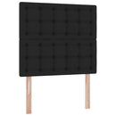LED opbevarings seng med madras Sort 90 x 190 cm Stof