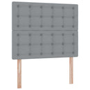 LED opbevarings seng med madras Lysegrå 120 x 190 cm Stof