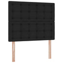 LED opbevarings seng med madras Sort 120 x 200 cm Stof