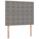 LED opbevarings seng med madras Gråbrun 120 x 200 cm Stof