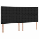 LED opbevarings seng med madras Sort 200 x 200 cm Stof