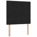 LED opbevarings seng med madras Sort 90 x 200 cm Fløjl