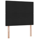 LED opbevarings seng med madras Sort 120 x 200 cm Fløjl