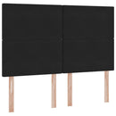 LED opbevarings seng med madras Sort 140 x 190 cm Fløjl
