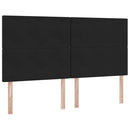 LED opbevarings seng med madras Sort 180 x 200 cm Fløjl