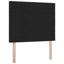 LED opbevarings seng med madras Sort 120 x 200 cm Fløjl