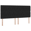 LED opbevarings seng med madras Sort 200 x 200 cm Fløjl