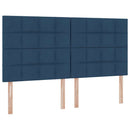 LED opbevarings seng med madras Blå 200 x 200 cm Stof