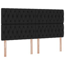 LED opbevarings seng med madras Sort 200 x 200 cm Stof