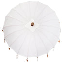 Balinesisk parasol med base Creme 185 x 185 x 260 cm