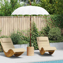 Balinesisk parasol med base Creme 185 x 185 x 260 cm
