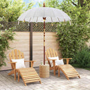 Balinesisk parasol med base Creme 185 x 185 x 260 cm