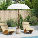 Balinesisk parasol med base Creme 185 x 185 x 260 cm
