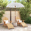 Balinesisk parasol med base Creme 185 x 185 x 260 cm