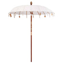 Balinesisk parasol med base Creme 185 x 185 x 260 cm