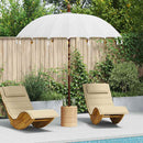 Balinesisk parasol med base Creme 215 x 215 x 260 cm
