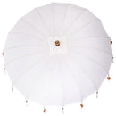Balinesisk parasol med base Creme 215 x 215 x 260 cm