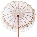 Balinesisk parasol med base Creme 185 x 185 x 260 cm