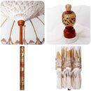 Balinesisk parasol med base Creme 185 x 185 x 260 cm