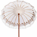 Balinesisk parasol med base Creme 215 x 215 x 260 cm