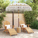 Balinesisk parasol med base Creme 215 x 215 x 260 cm
