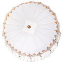 Balinesisk parasol med base Creme 215 x 215 x 260 cm