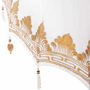Balinesisk parasol med base Creme 185 x 185 x 260 cm