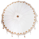 Balinesisk parasol med base Creme 185 x 185 x 260 cm