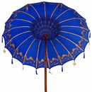 Balinesisk parasol med base Blå 185 x 185 x 260 cm