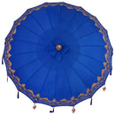 Balinesisk parasol med base Blå 185 x 185 x 260 cm