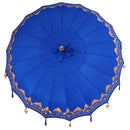 Balinesisk parasol med base Blå 215 x 215 x 260 cm