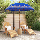 Balinesisk parasol med base Blå 215 x 215 x 260 cm