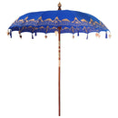 Balinesisk parasol med base Blå 215 x 215 x 260 cm