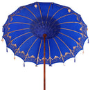 Balinesisk parasol med base Blå 215 x 215 x 260 cm