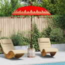 Balinesisk parasol med base Rød 185 x 185 x 260 cm