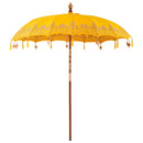 Balinesisk parasol med base Gul 215 x 215 x 260 cm