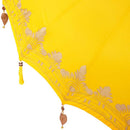 Balinesisk parasol med base Gul 215 x 215 x 260 cm