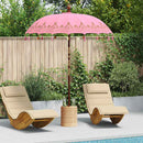 Balinesisk parasol med base Lyserød 185 x 185 x 260 cm