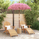 Balinesisk parasol med base Lyserød 185 x 185 x 260 cm