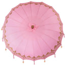 Balinesisk parasol med base Lyserød 215 x 215 x 260 cm