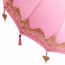 Balinesisk parasol med base Lyserød 215 x 215 x 260 cm