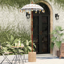 Balinesisk parasol med base Creme 95 x 95 x 260 cm