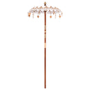 Balinesisk parasol med base Creme 95 x 95 x 260 cm