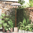 Balinesisk parasol med base Creme 95 x 95 x 260 cm