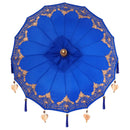 Balinesisk parasol med base Blå 95 x 95 x 260 cm