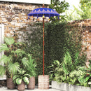Balinesisk parasol med base Blå 95 x 95 x 260 cm