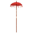 Balinesisk parasol med base Rød 95 x 95 x 260 cm