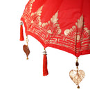 Balinesisk parasol med base Rød 95 x 95 x 260 cm